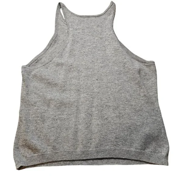 NWT STAUD Grey Ribbed Knit Tank Top Women’s L Minimalist Streetwear Quiet Luxury - Picture 11 of 11